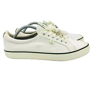 Cariuma Mens Shoes Size 11, Womens 12.5 Unisex White Canvas Sneaker Low Top Shoe